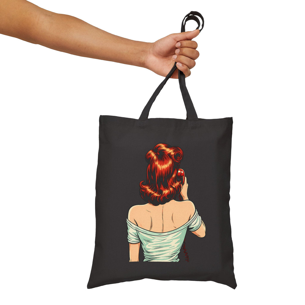 Retro Pinup Girl Tote Bag | Vintage Comic Pop Art Tote