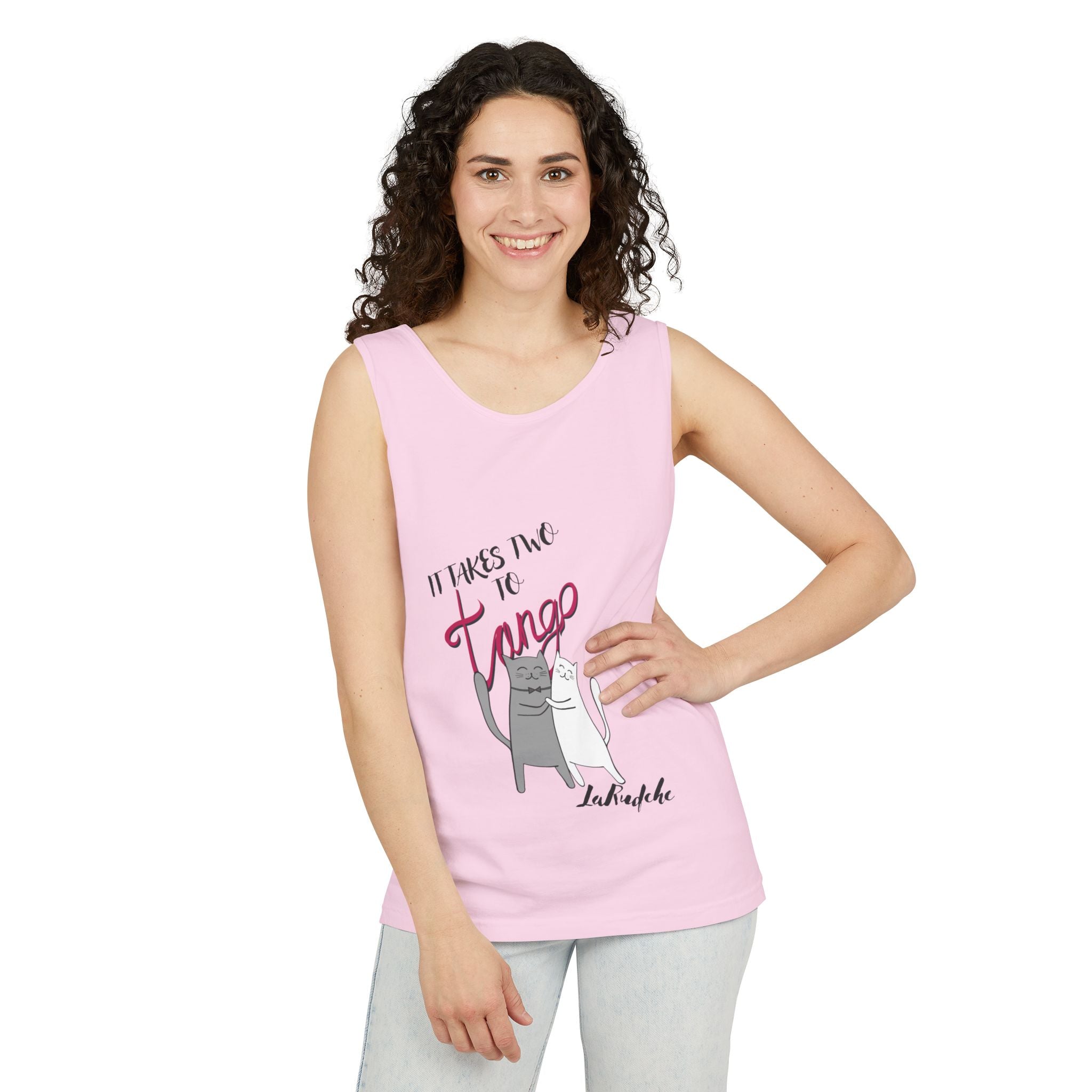 It Takes Two to Tango Cats tank top | Dancing Cat Illustration