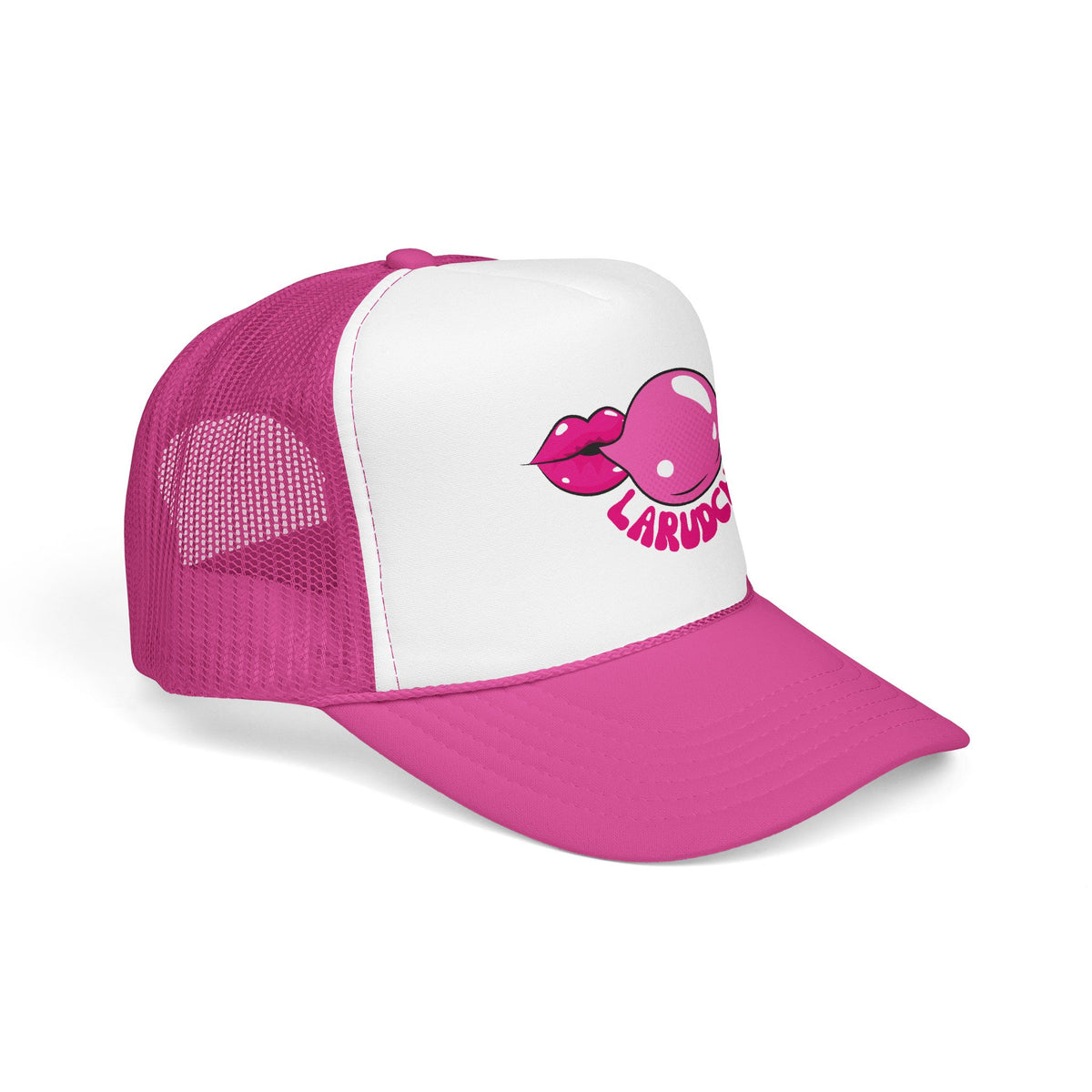 Bubble Gum Lips Trucker Hat | Pink Bubblegum Lip Graphic