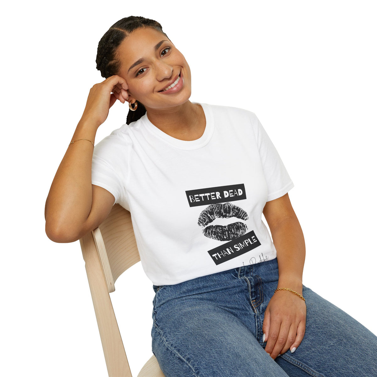 Better Dead Than Simple T-Shirt | Grunge Kiss Graphic Tee