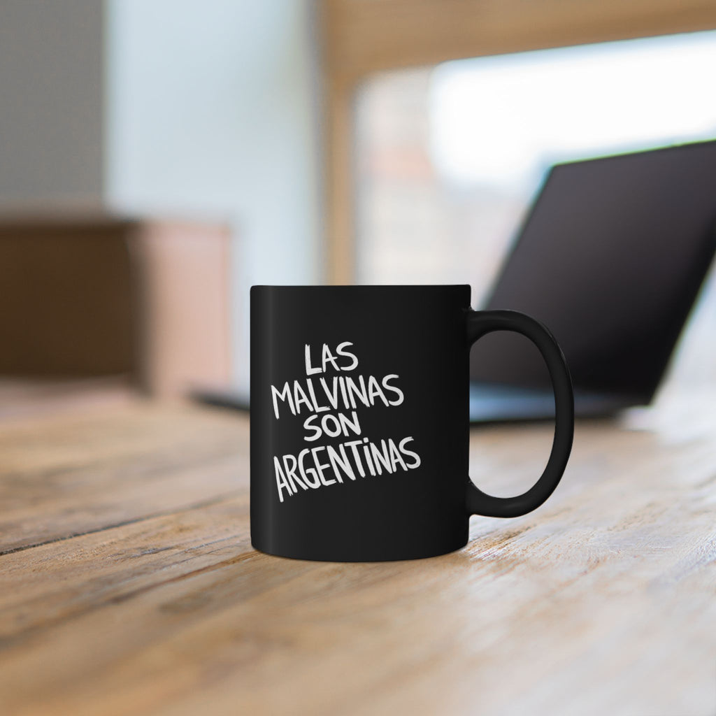 Las Malvinas Son Argentinas Mug | Black Ceramic Coffee Cup