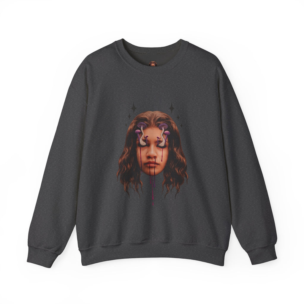 Mushroom Awakeness sweatshirt | Portrait Art, Mystic Tears