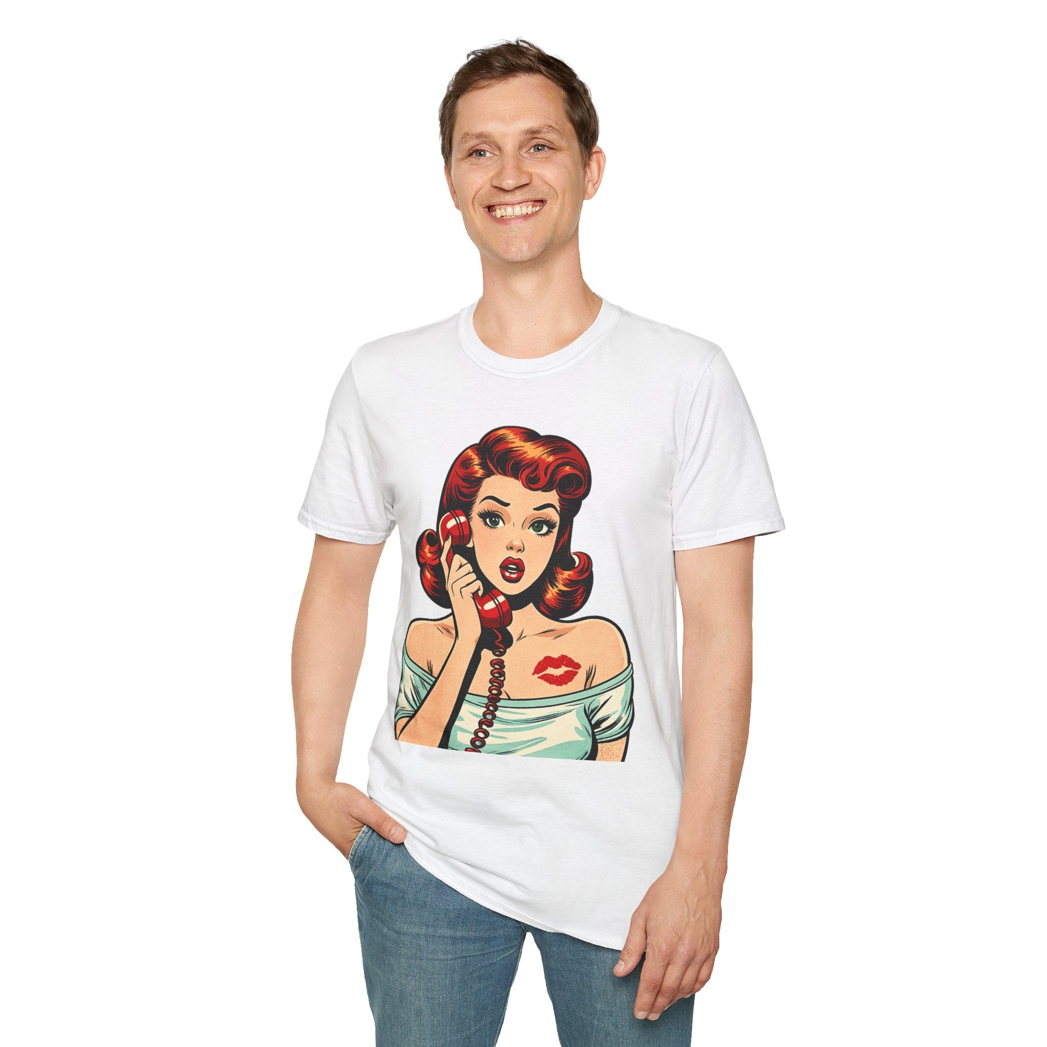 Retro Pinup Girl Pop Art T-Shirt | Vintage Comic Style Tee