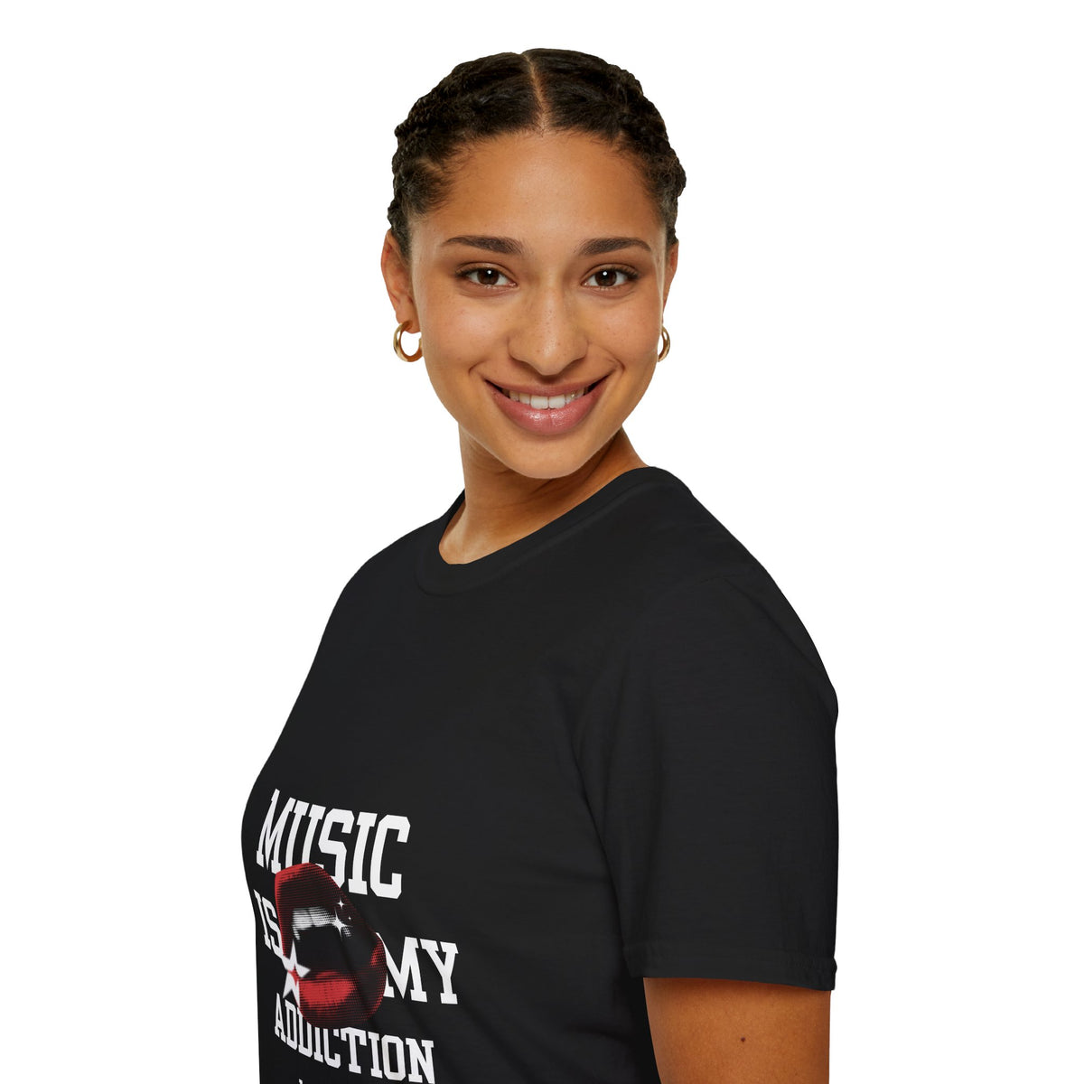 Music Is My Addiction T-Shirt | Lip Graphic Rock Tee