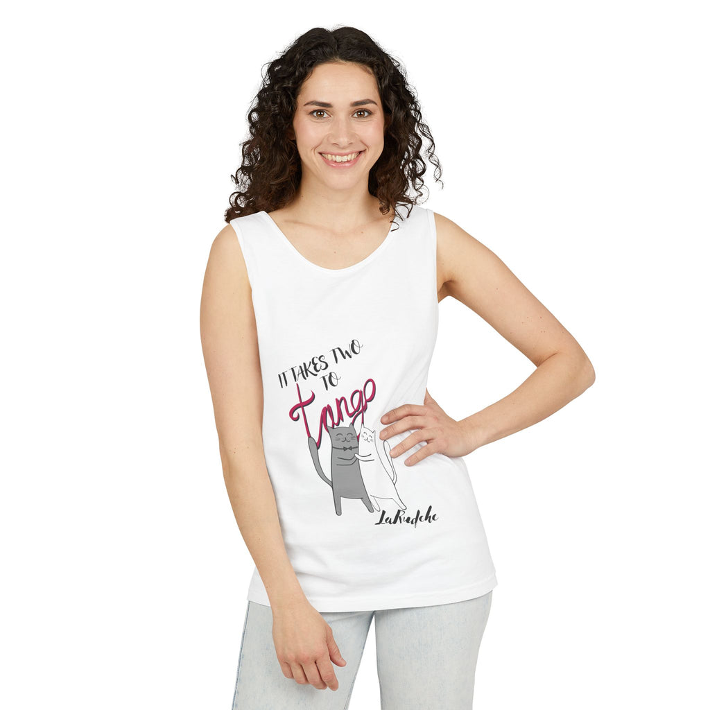 It Takes Two to Tango Cats tank top | Dancing Cat Illustration