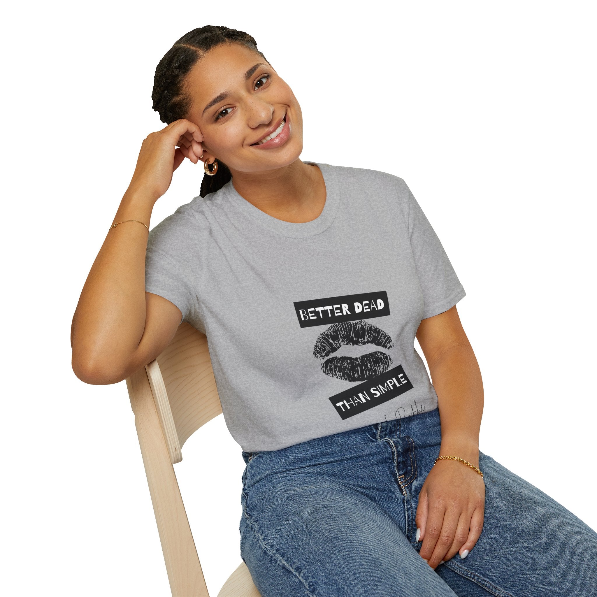 Better Dead Than Simple T-Shirt | Grunge Kiss Graphic Tee