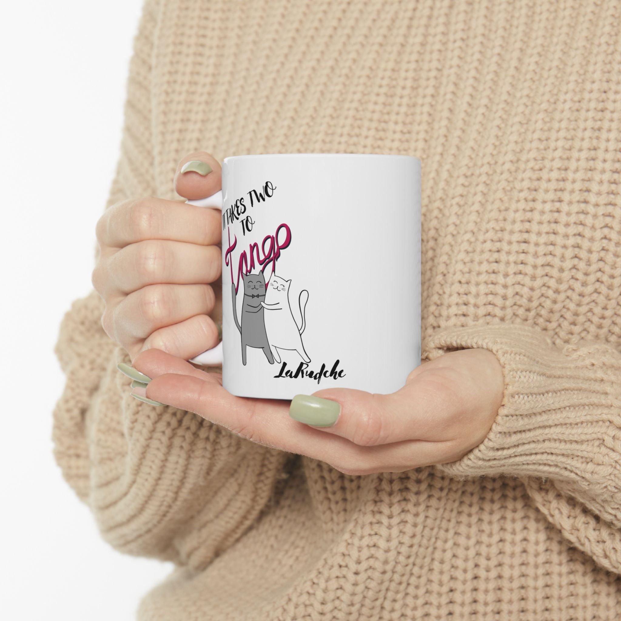 Takes Two Cats To Tango Mug | Motivational Ceramic Coffee Cup