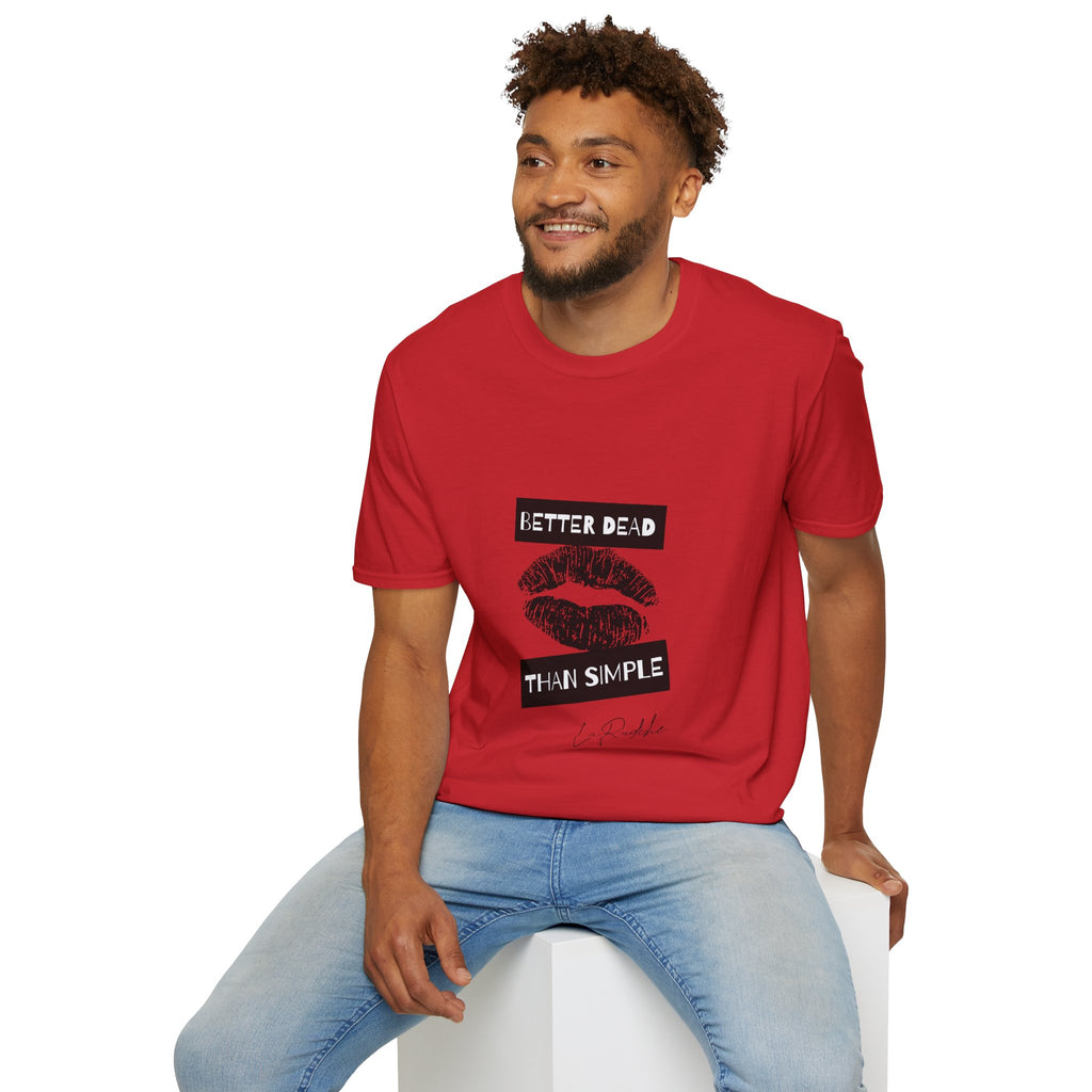 Better Dead Than Simple T-Shirt | Grunge Kiss Graphic Tee