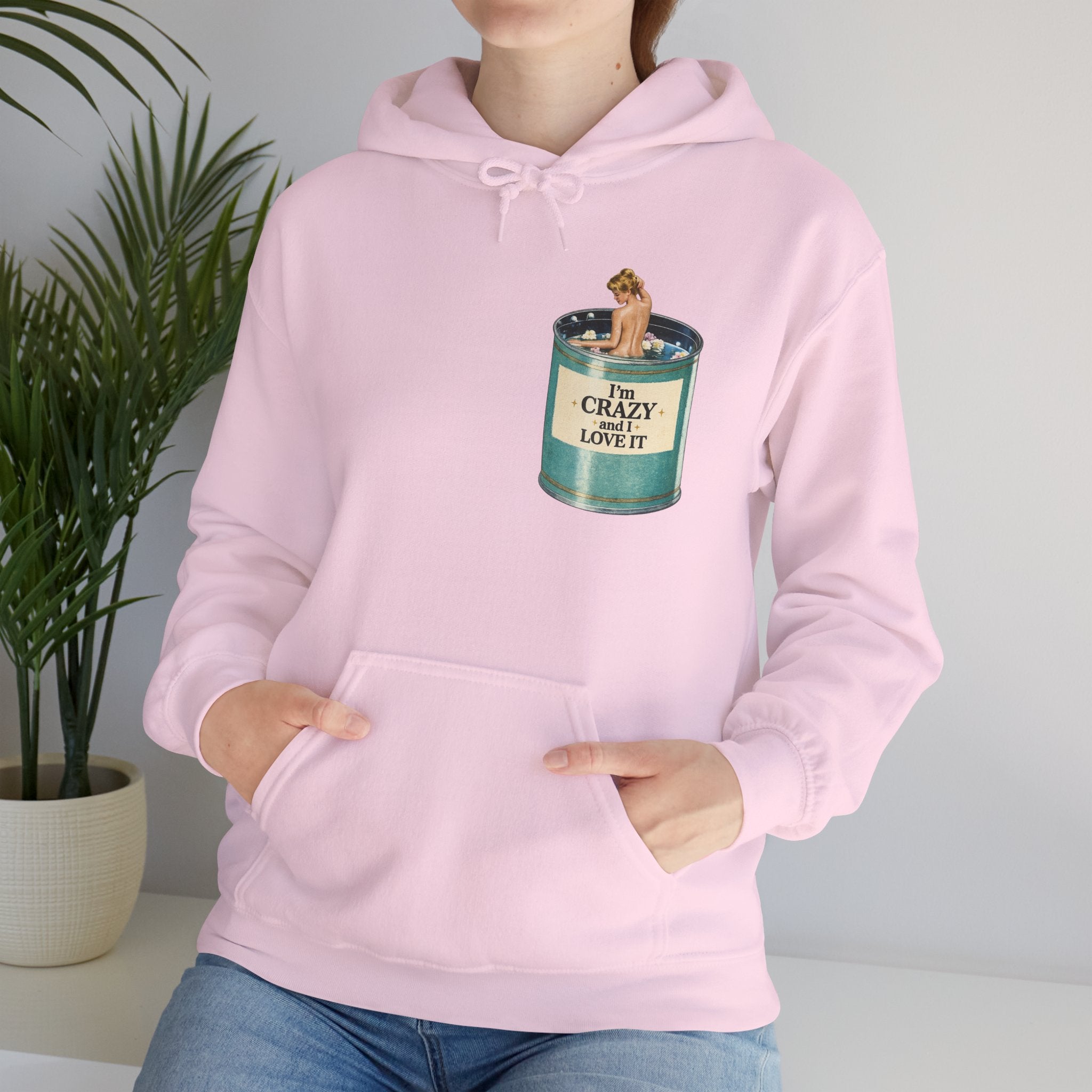 I'm Crazy and I Love It Hoodie | Cozy Candle Illustration Sweatshirt