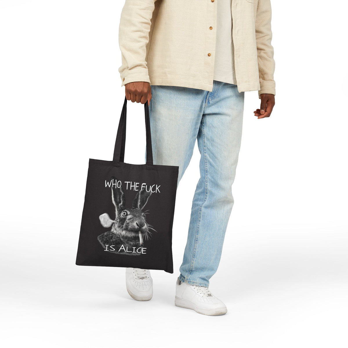 Who The Fuck Is Alice Tote Bag | Dark Humor Canvas Tote