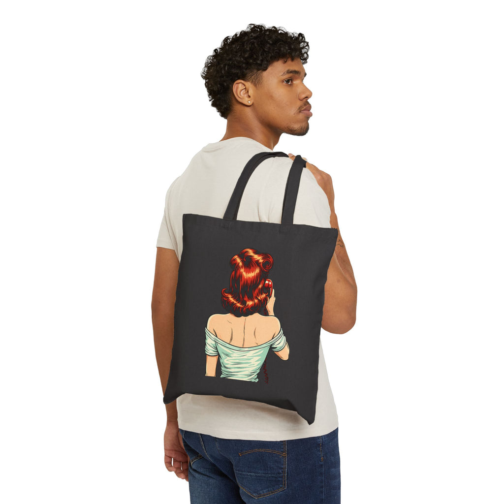 Retro Pinup Girl Tote Bag | Vintage Comic Pop Art Tote