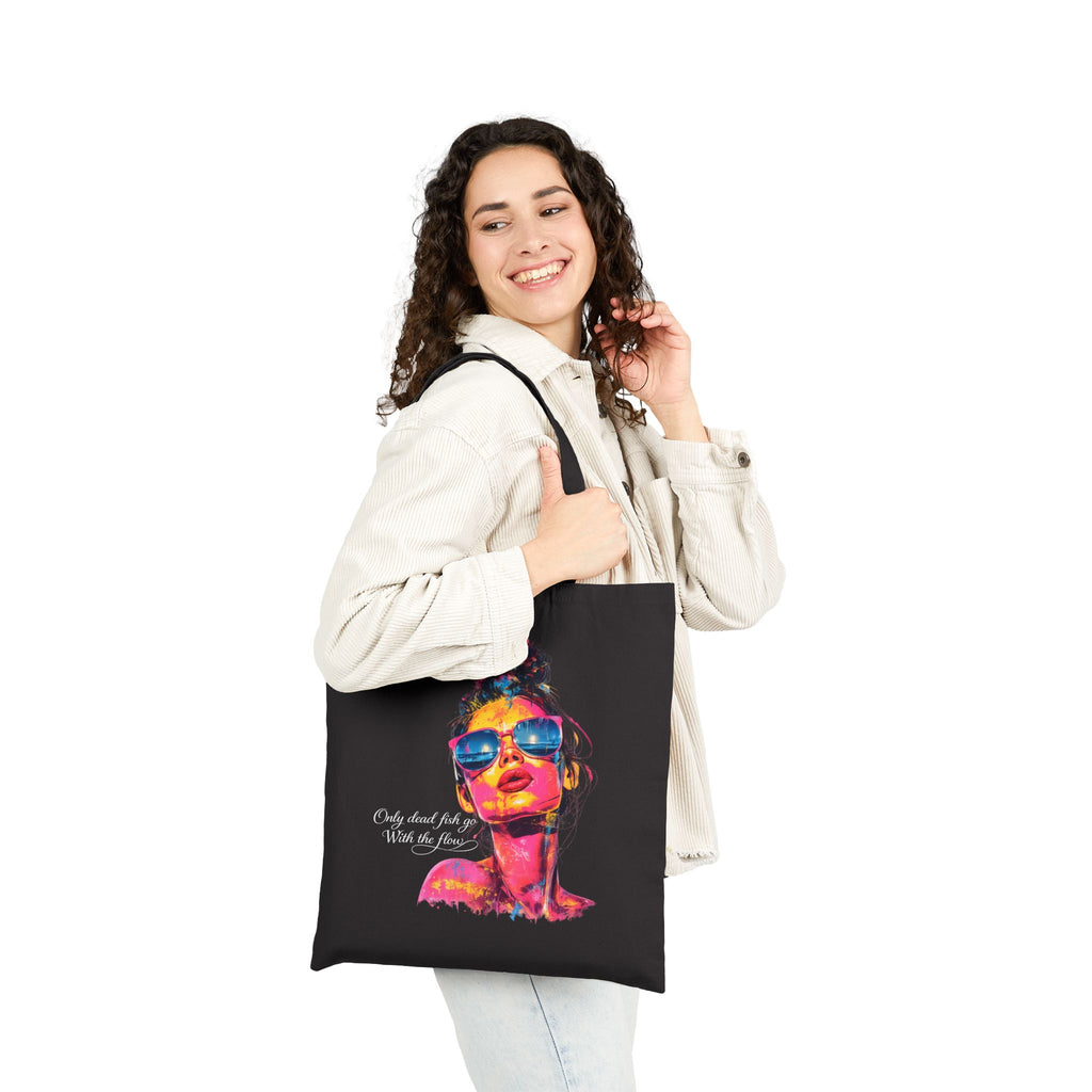 Pop Art Inspirational Quote Tote Bag | Colorful Motivational Canvas