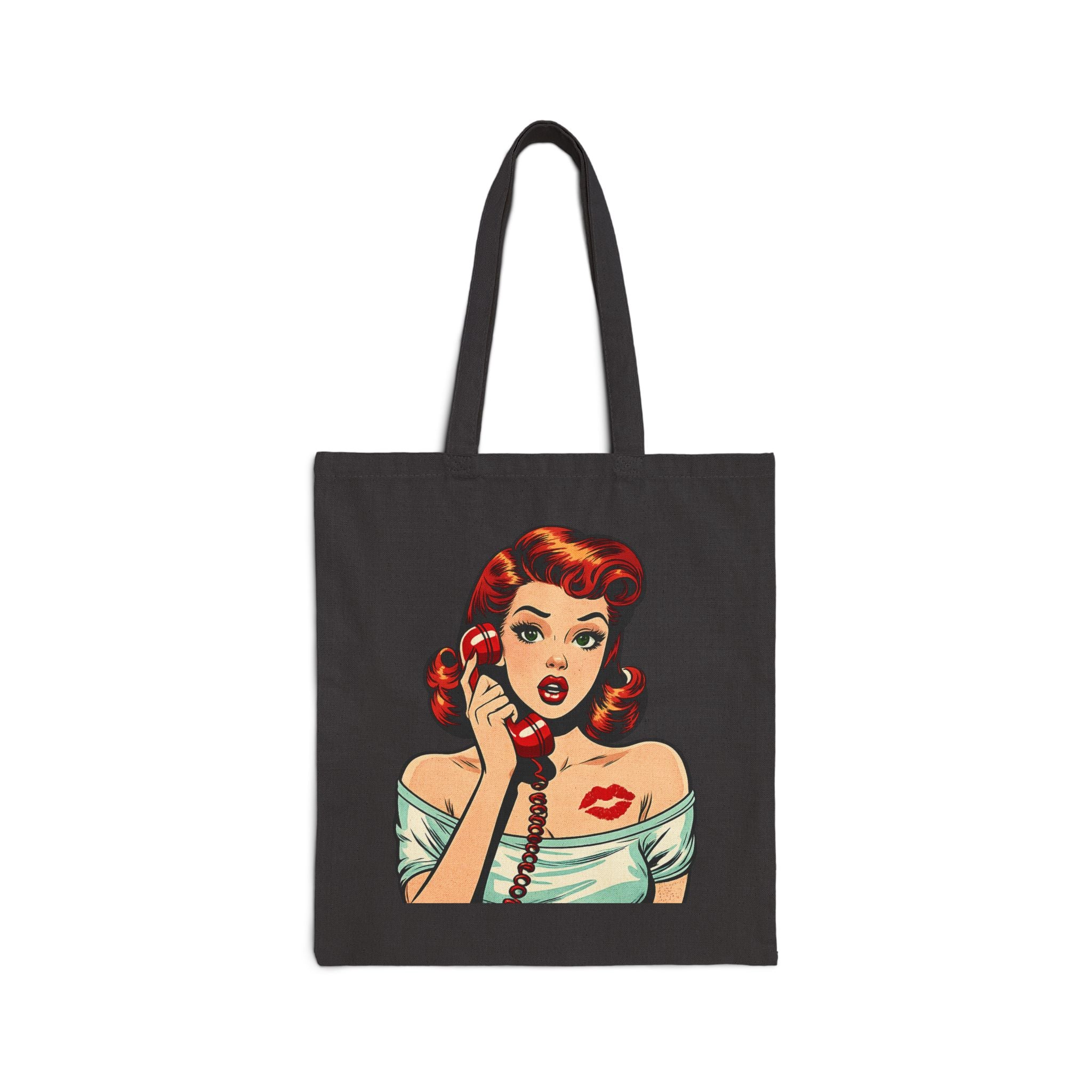 Retro Pinup Girl Tote Bag | Vintage Comic Pop Art Tote