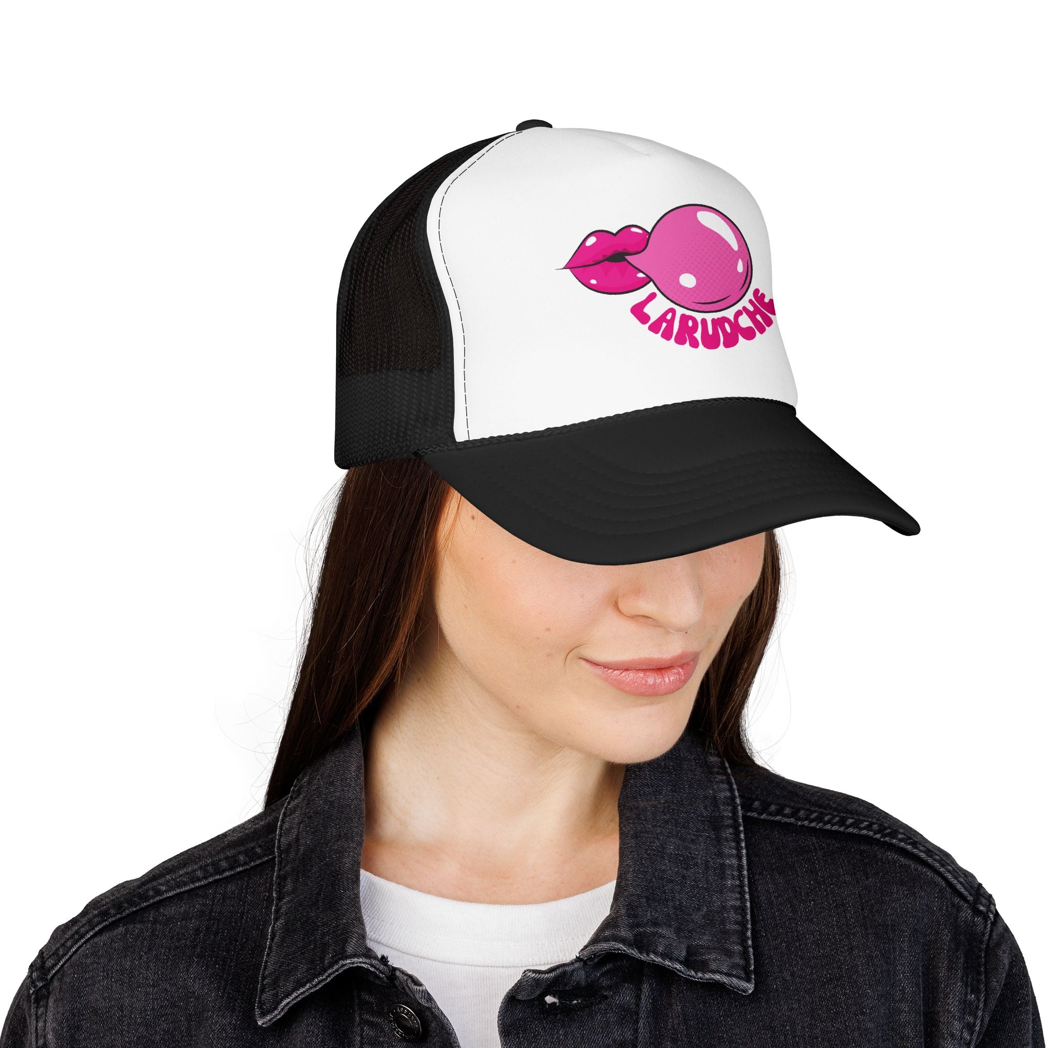 Bubble Gum Lips Trucker Hat | Pink Bubblegum Lip Graphic