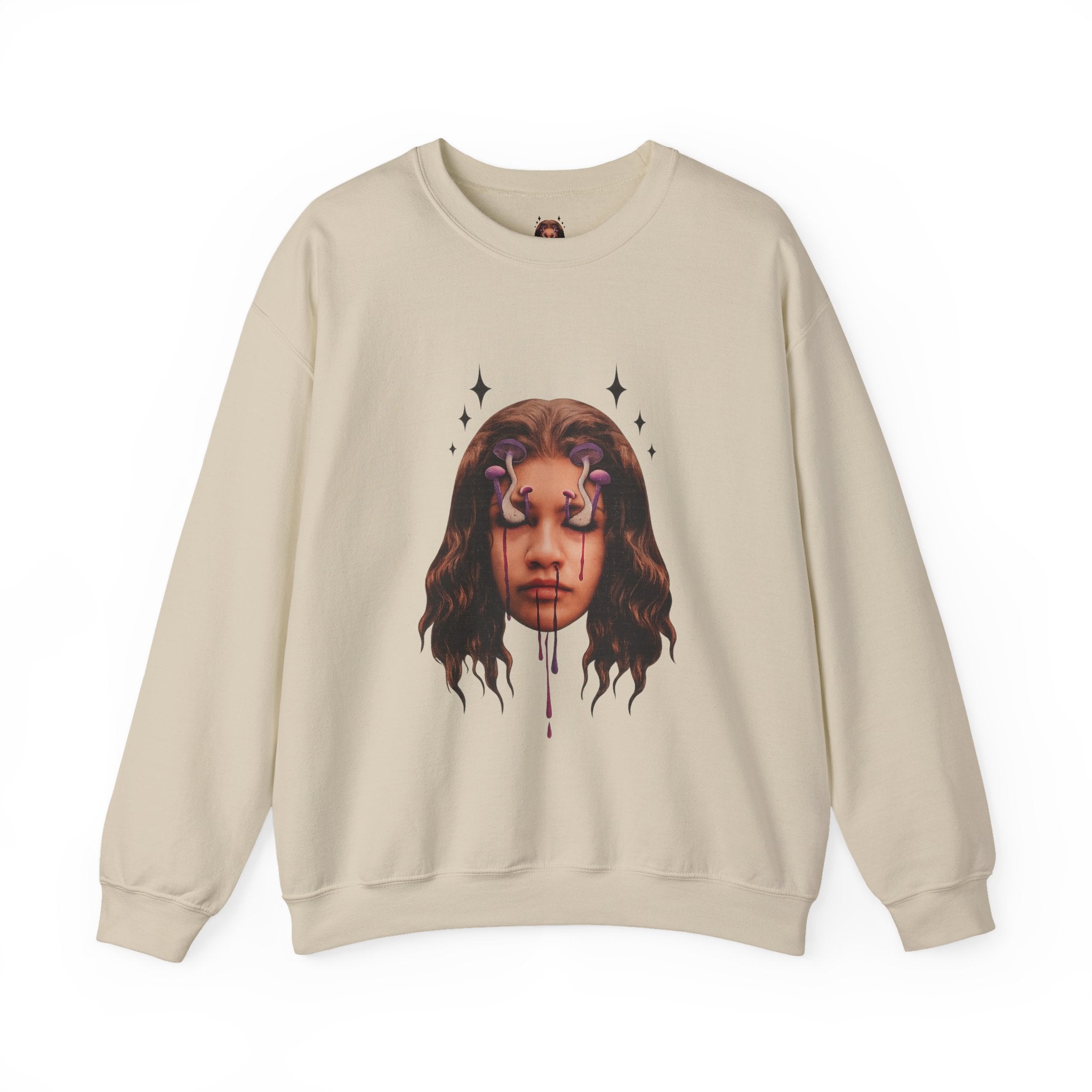 Mushroom Awakeness sweatshirt | Portrait Art, Mystic Tears