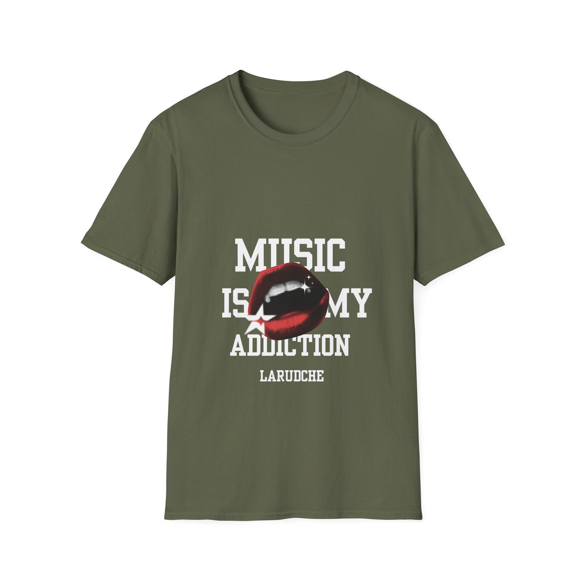 Music Is My Addiction T-Shirt | Lip Graphic Rock Tee