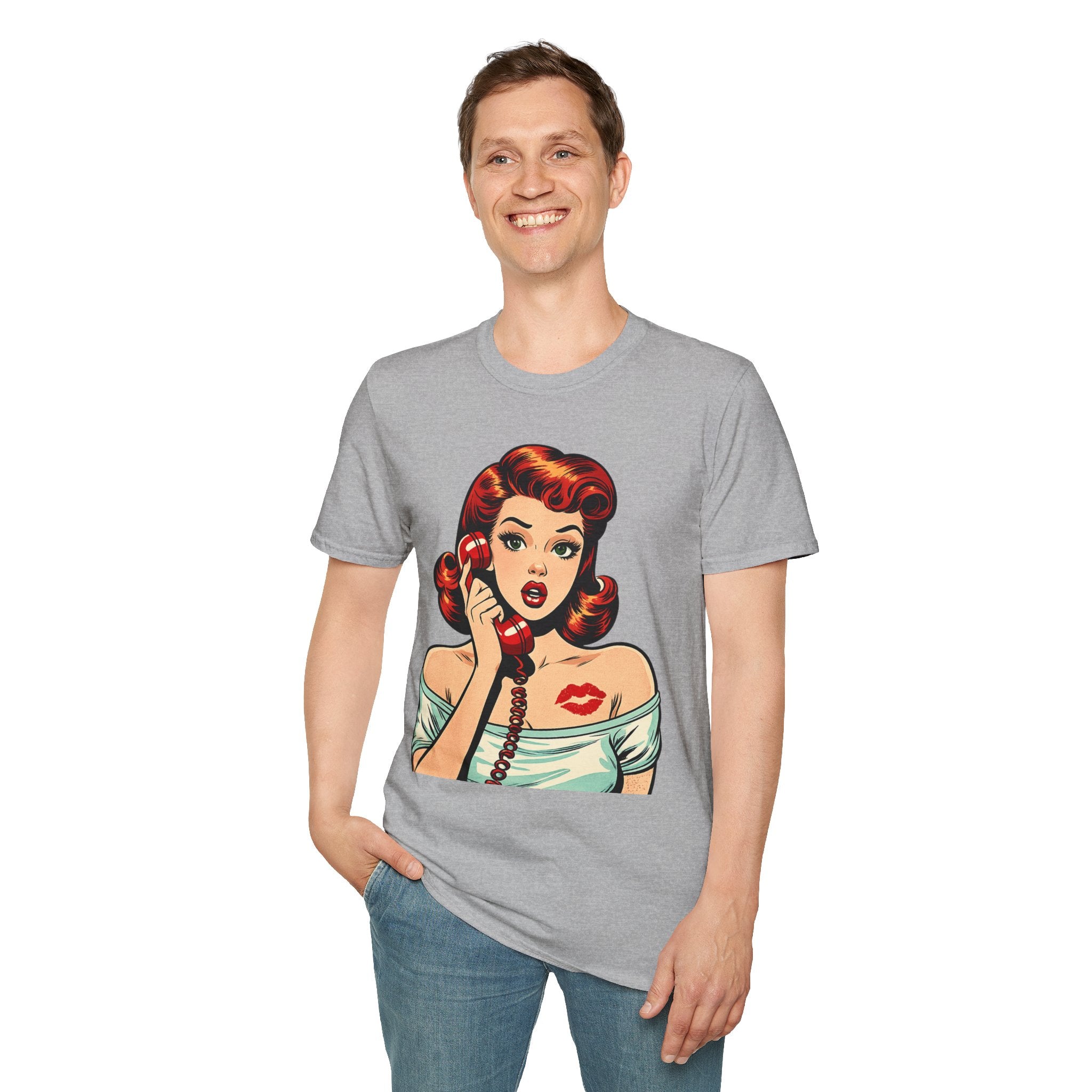 Retro Pinup Girl Pop Art T-Shirt | Vintage Comic Style Tee