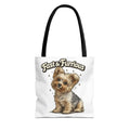 Fast & Furrious Yorkshire Terrier tote | cute dog illustration, paw art