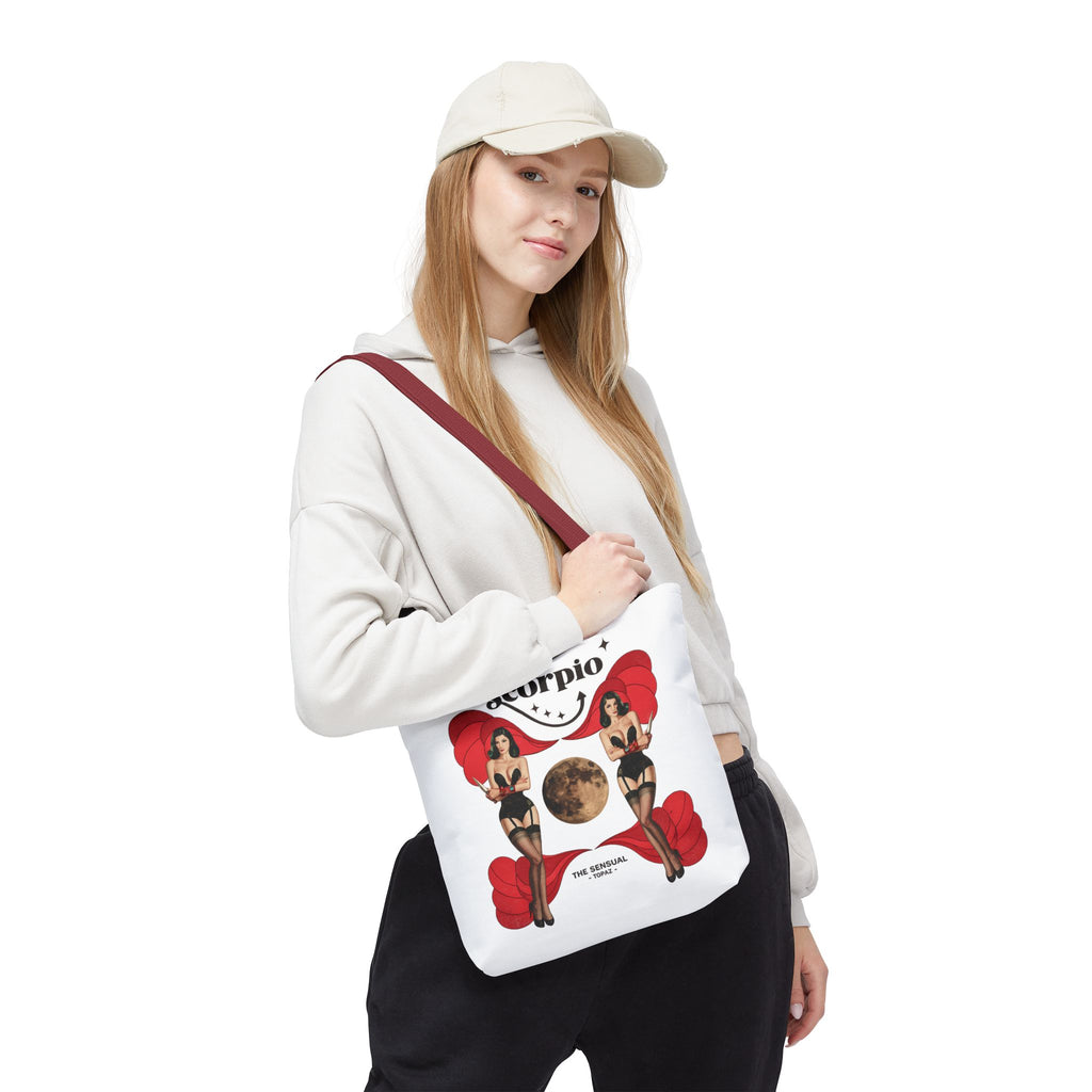 Scorpio Pinup Moon Tote Bag | Zodiac Astrology Illustration