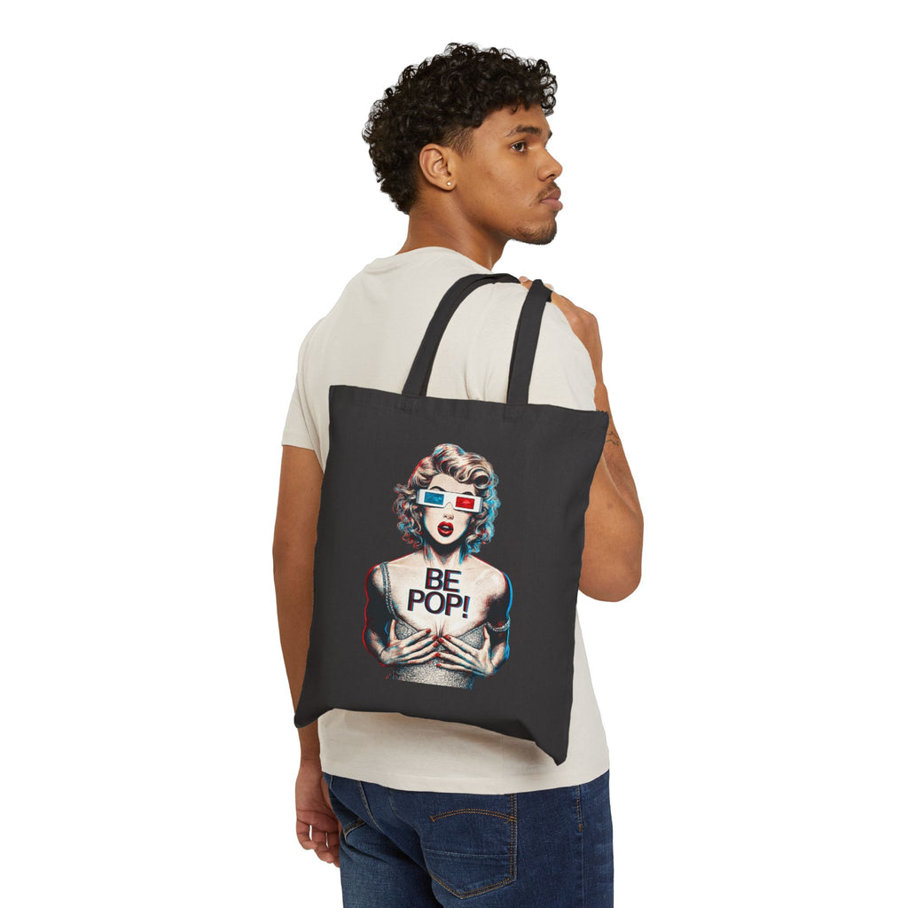 Be Pop! Tote Bag | Retro Pop Art Cotton Canvas Tote