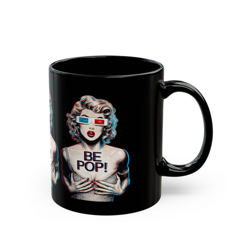 Be Pop Pinup Mug | Black Ceramic Coffee Cup