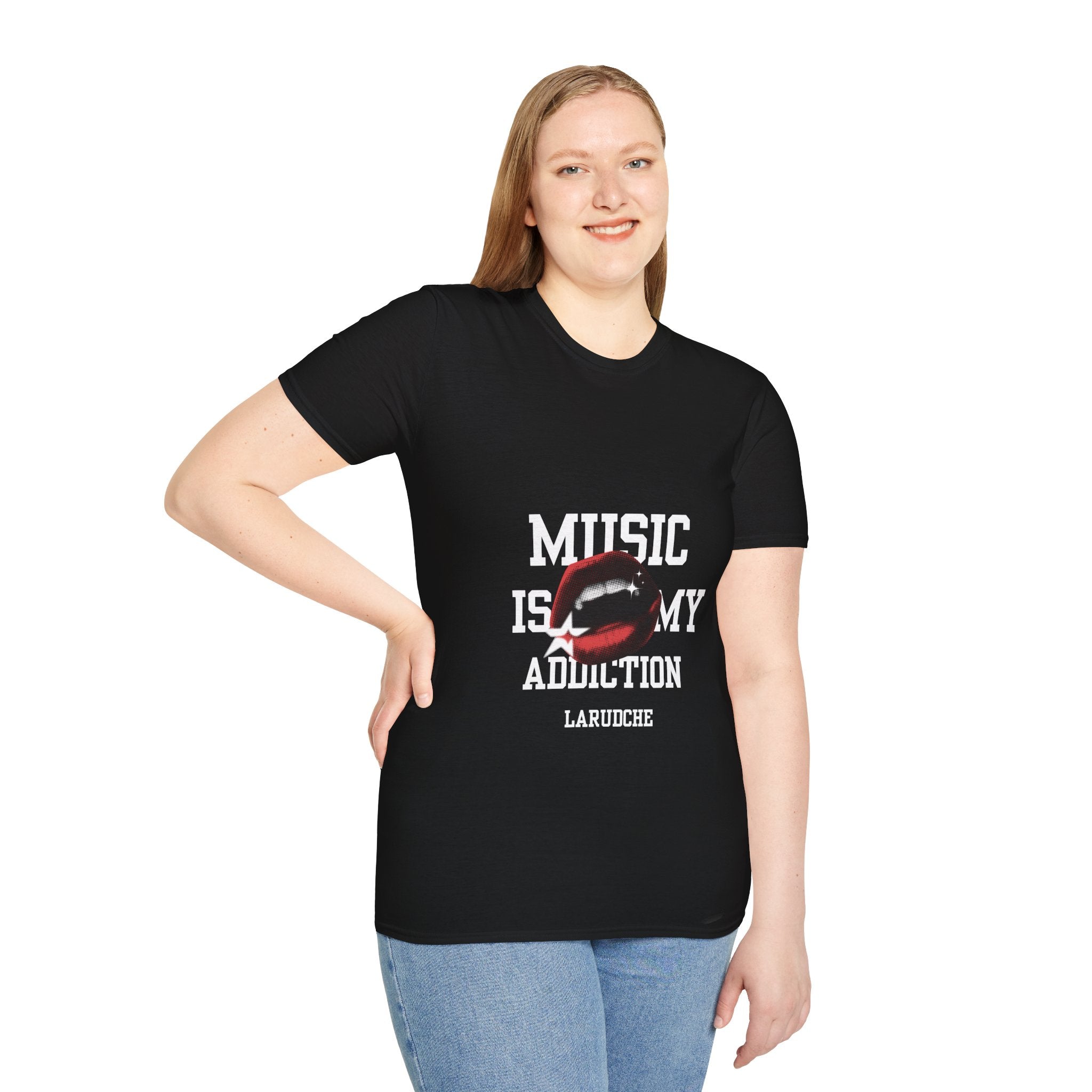 Music Is My Addiction T-Shirt | Lip Graphic Rock Tee