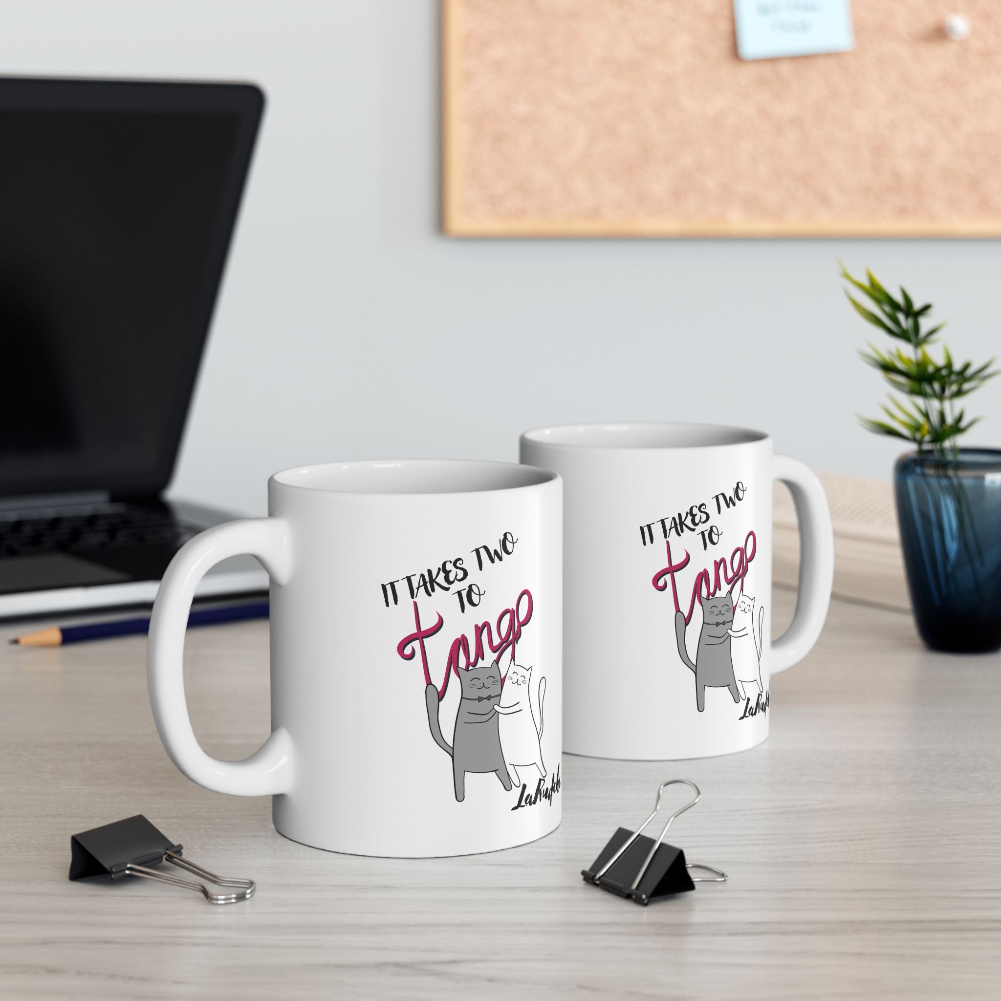 Takes Two Cats To Tango Mug | Motivational Ceramic Coffee Cup