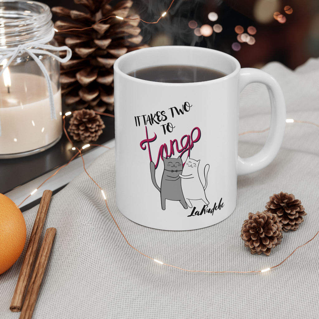 Takes Two Cats To Tango Mug | Motivational Ceramic Coffee Cup