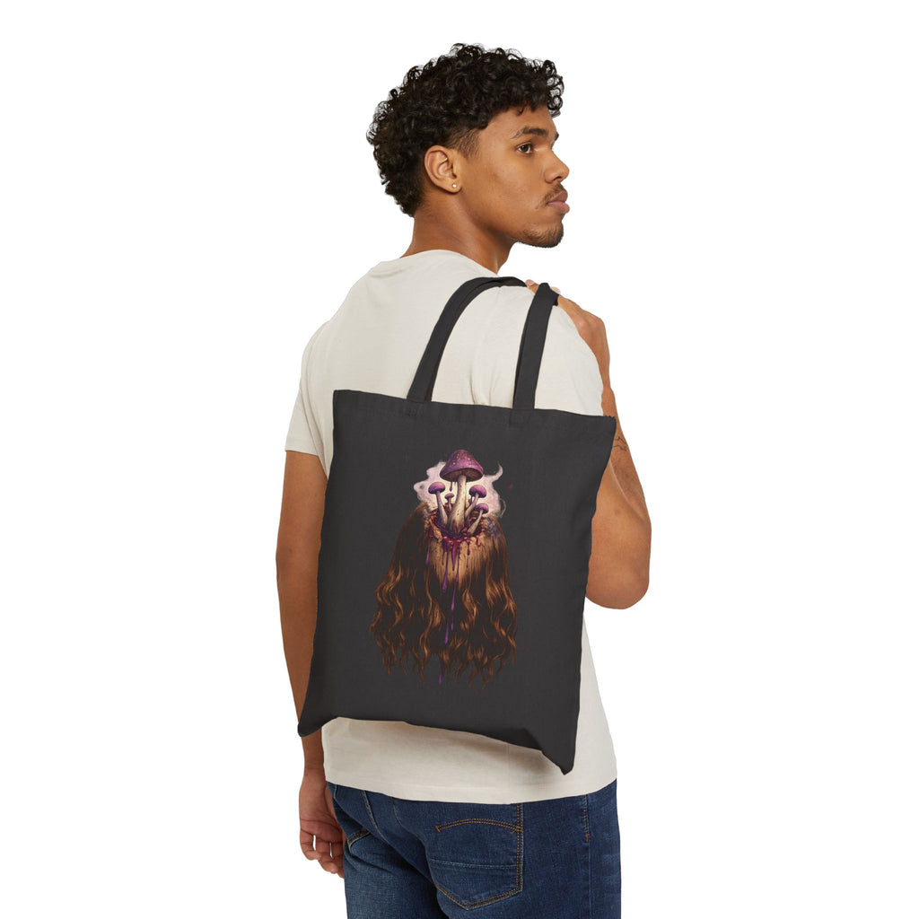 Mushroom Awakeness Tote Bag | Gothic Day of the Dead Motif