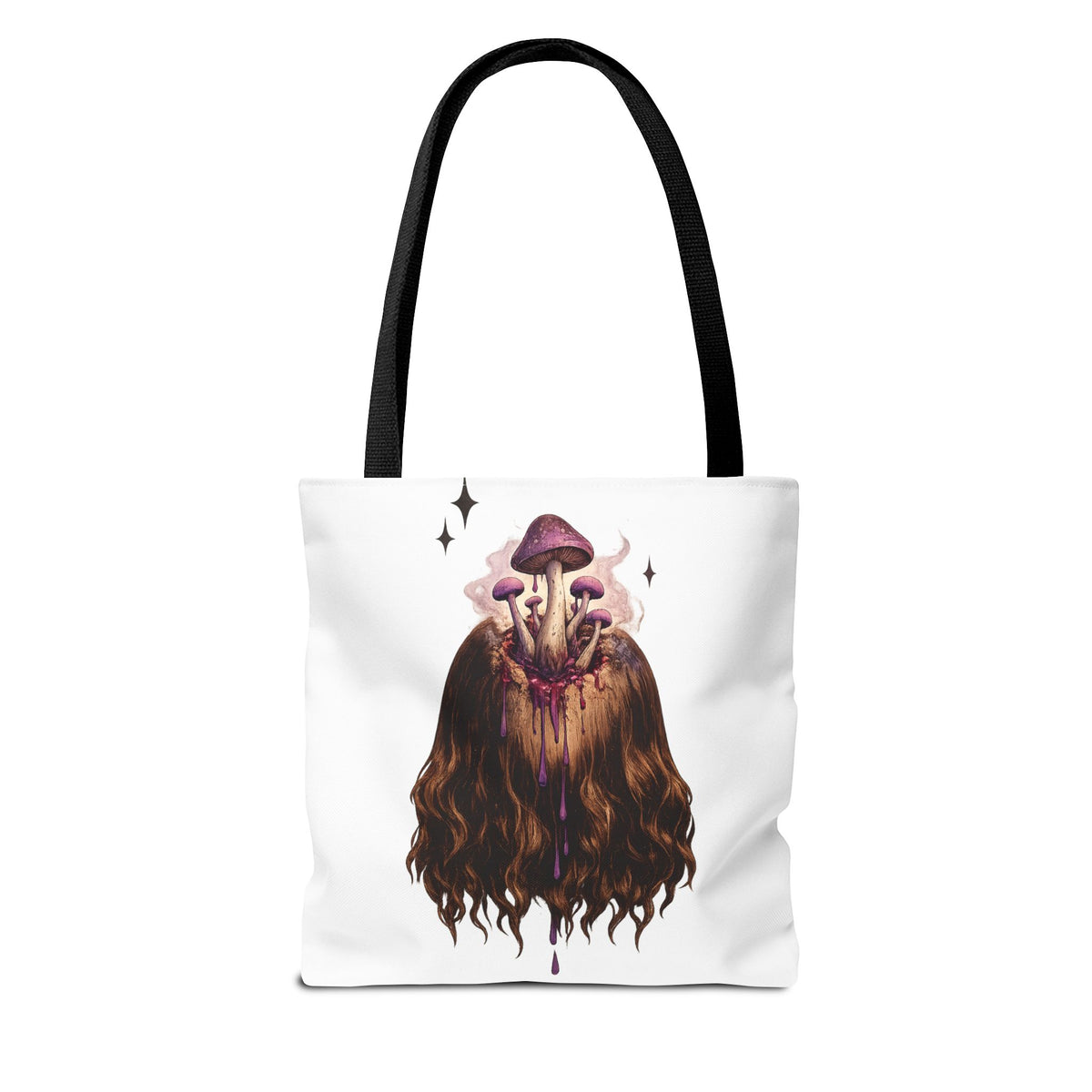 Mushroom awakeness Tote Bag | Surreal Gothic Art, Dripping Tears