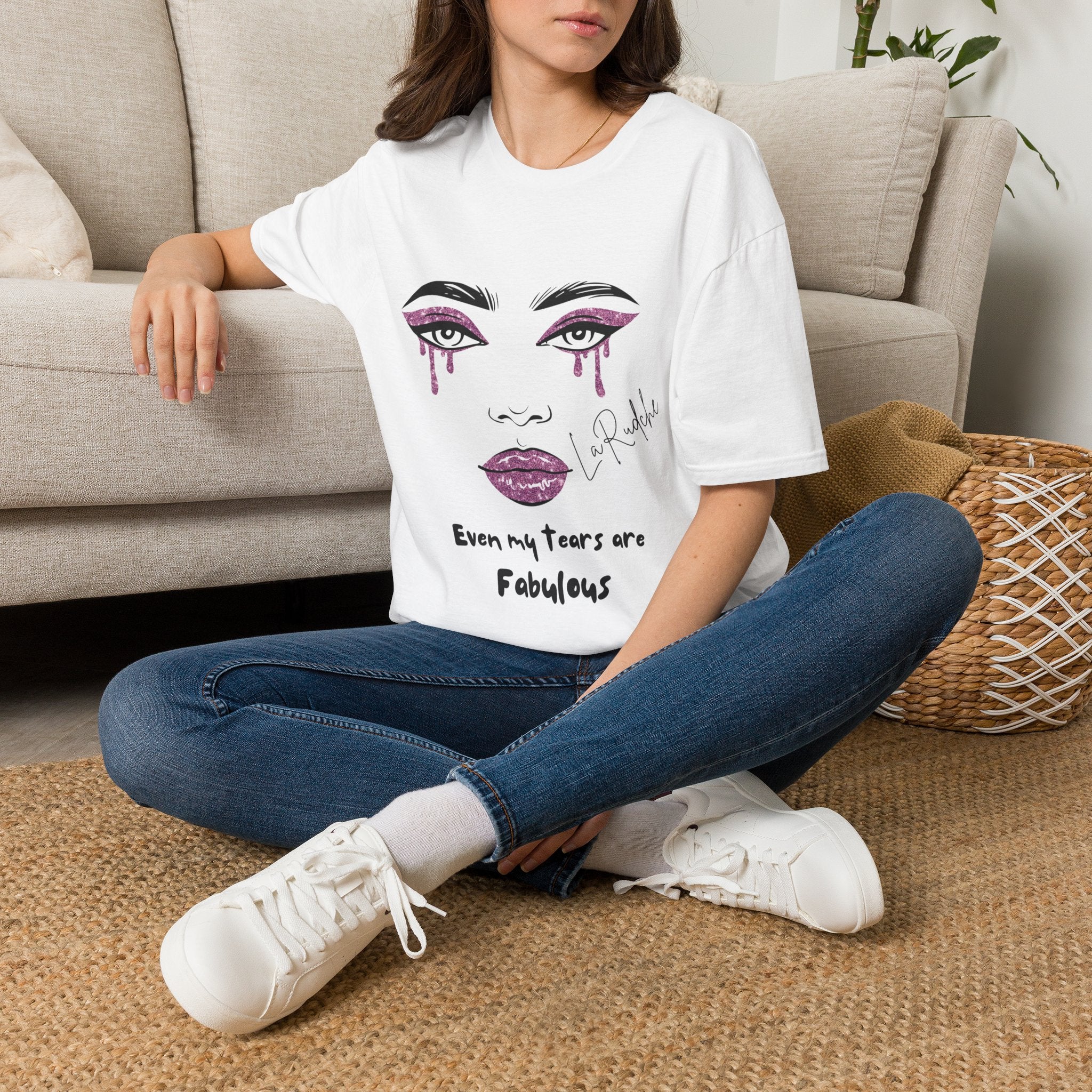 Even My Tears Are Fabulous T-Shirt | Minimal Feminine Illustration