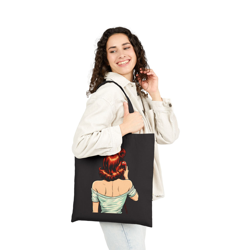Retro Pinup Girl Tote Bag | Vintage Comic Pop Art Tote