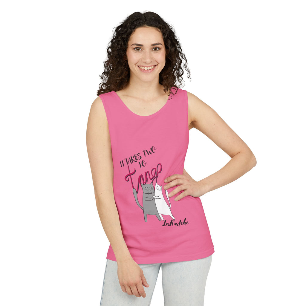 It Takes Two to Tango Cats tank top | Dancing Cat Illustration