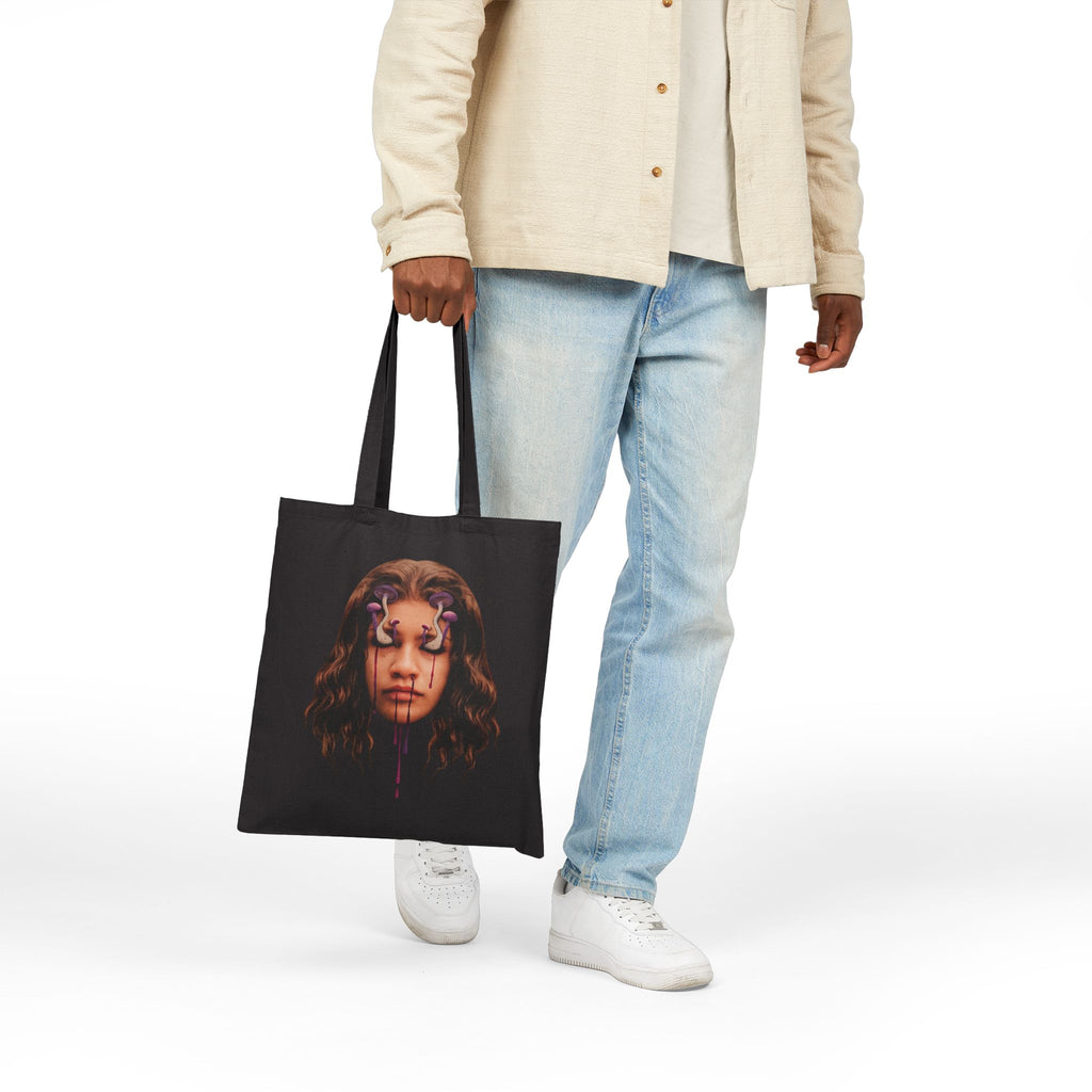 Mushroom Awakeness Tote Bag | Gothic Day of the Dead Motif
