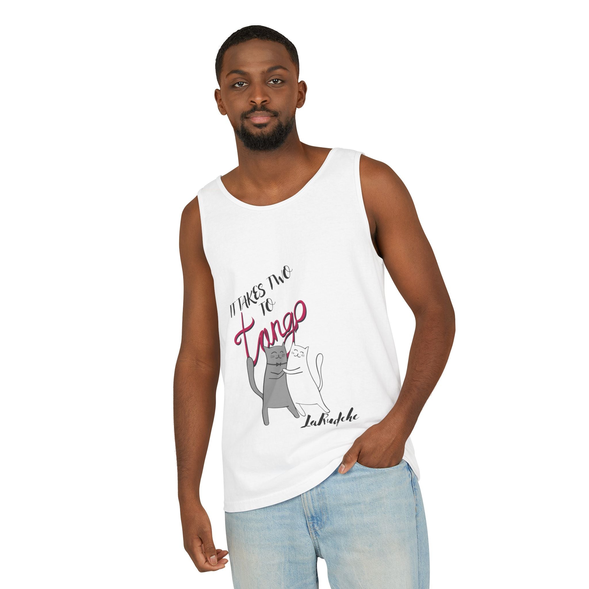 It Takes Two to Tango Cats tank top | Dancing Cat Illustration