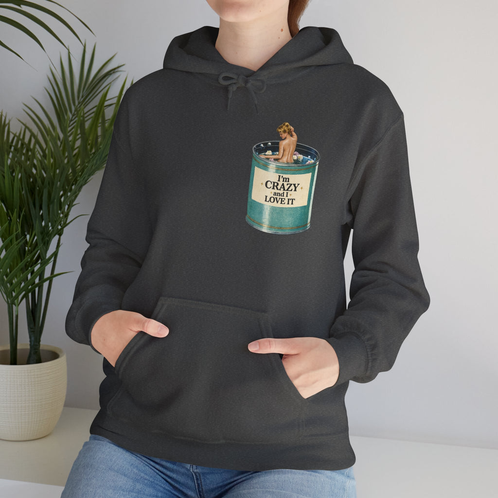 I'm Crazy and I Love It Hoodie | Cozy Candle Illustration Sweatshirt
