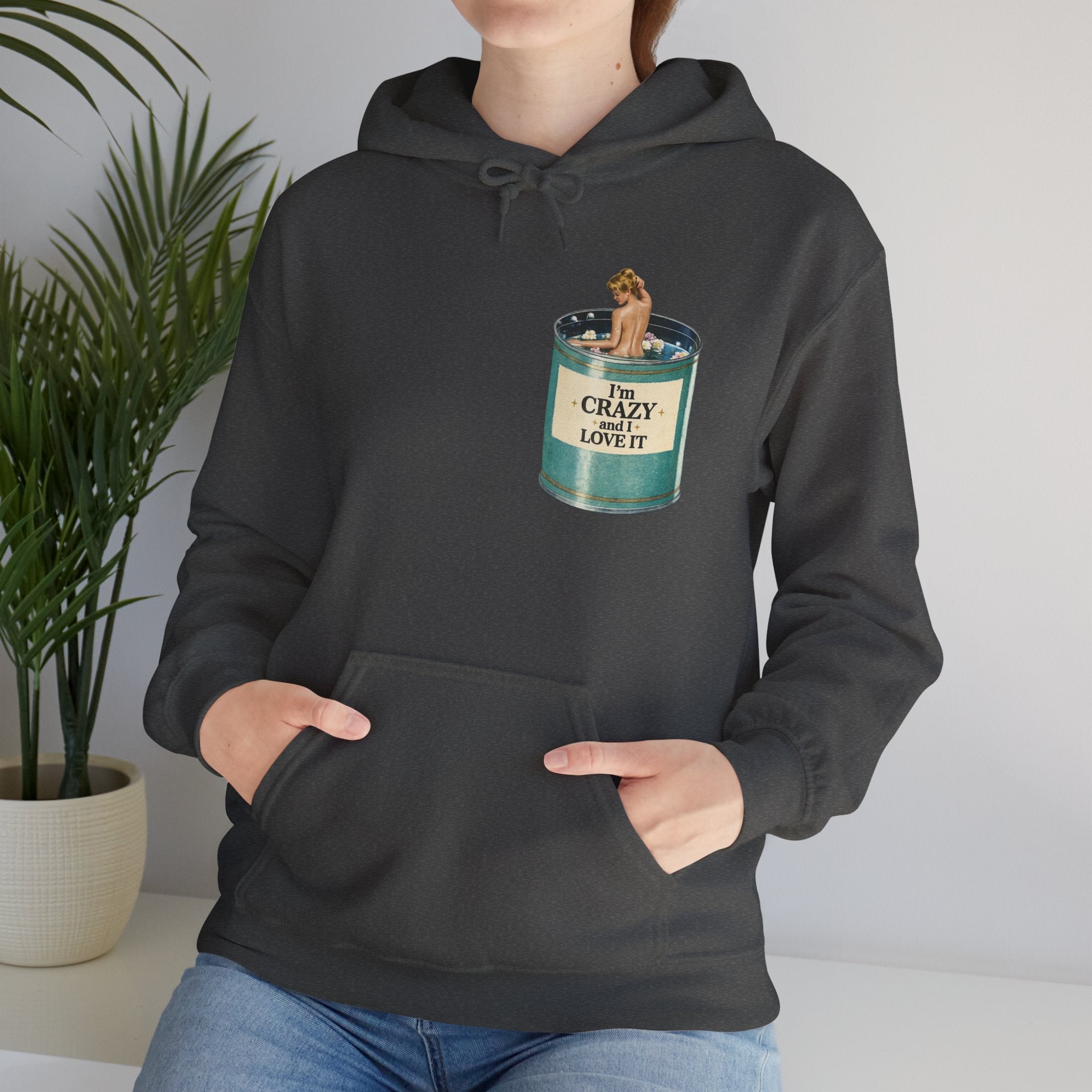 I'm Crazy and I Love It Hoodie | Cozy Candle Illustration Sweatshirt