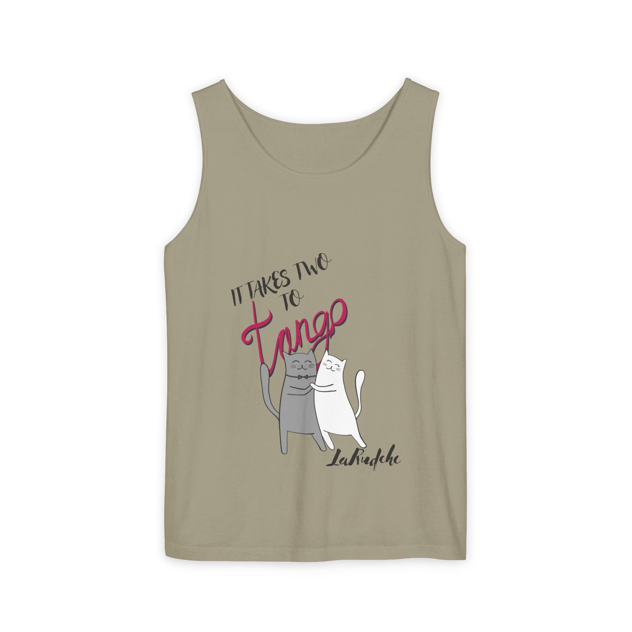 It Takes Two to Tango Cats tank top | Dancing Cat Illustration