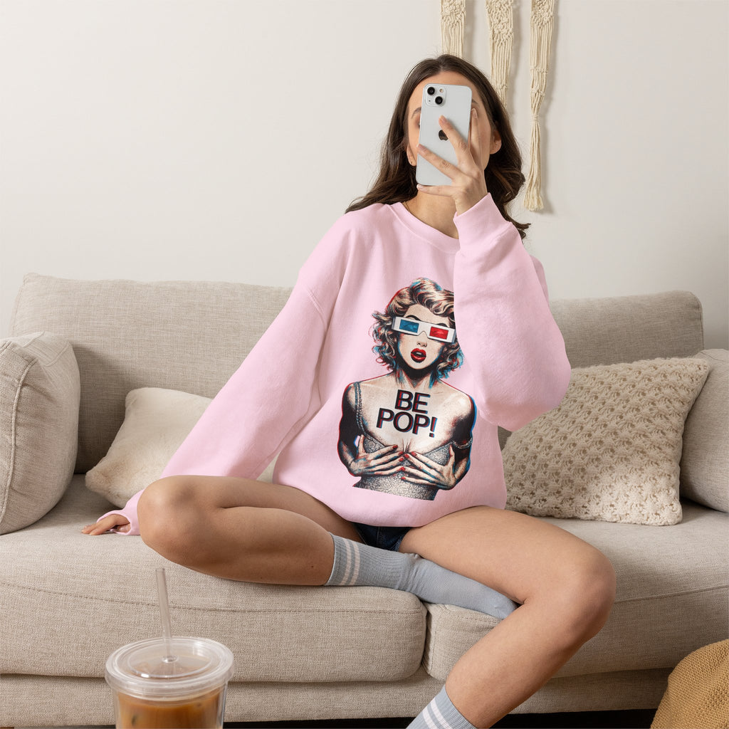Pop Art BE POP! Sweatshirt | Vintage Pin-Up Graphic