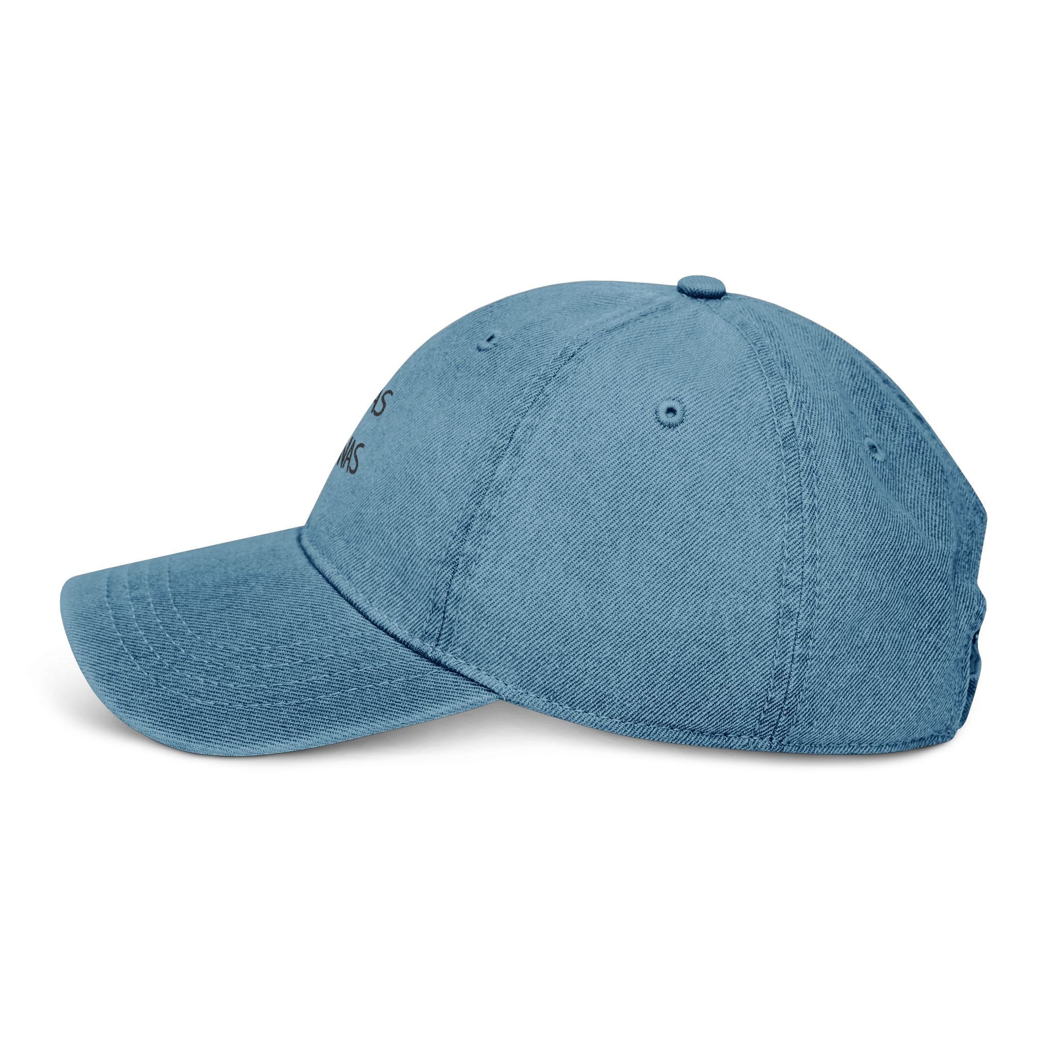 Las Malvinas Son Argentinas Denim Hat, Embroidered Phrase Cap