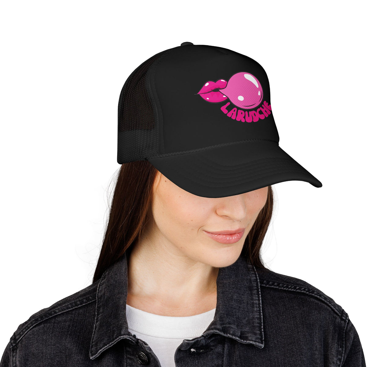 Bubble Gum Lips Trucker Hat | Pink Bubblegum Lip Graphic