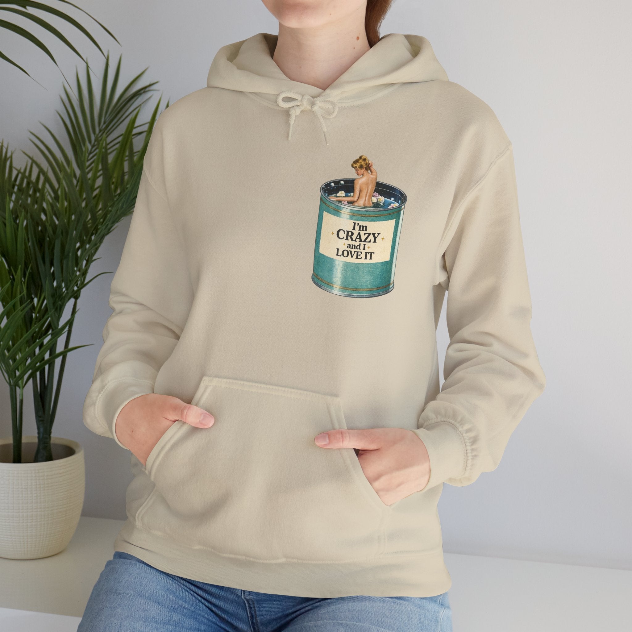 I'm Crazy and I Love It Hoodie | Cozy Candle Illustration Sweatshirt
