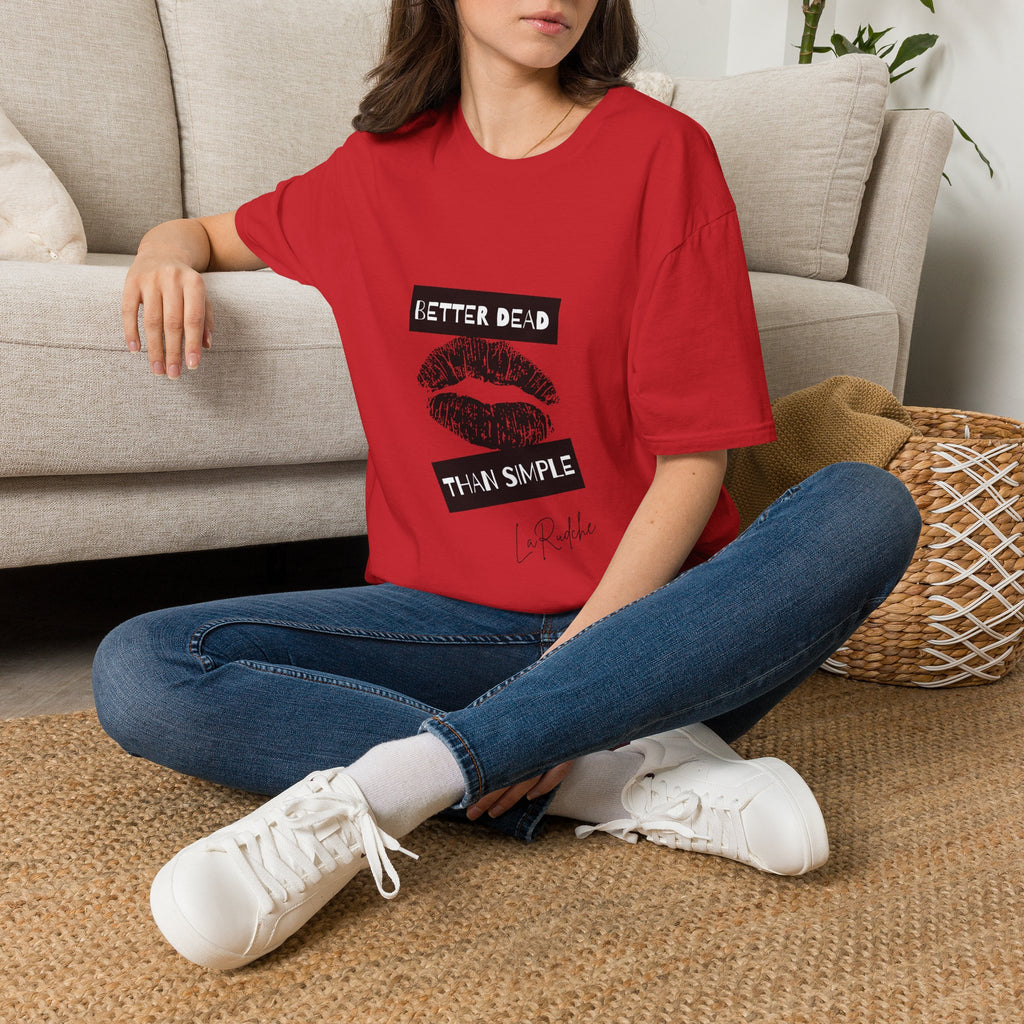 Better Dead Than Simple T-Shirt | Grunge Kiss Graphic Tee