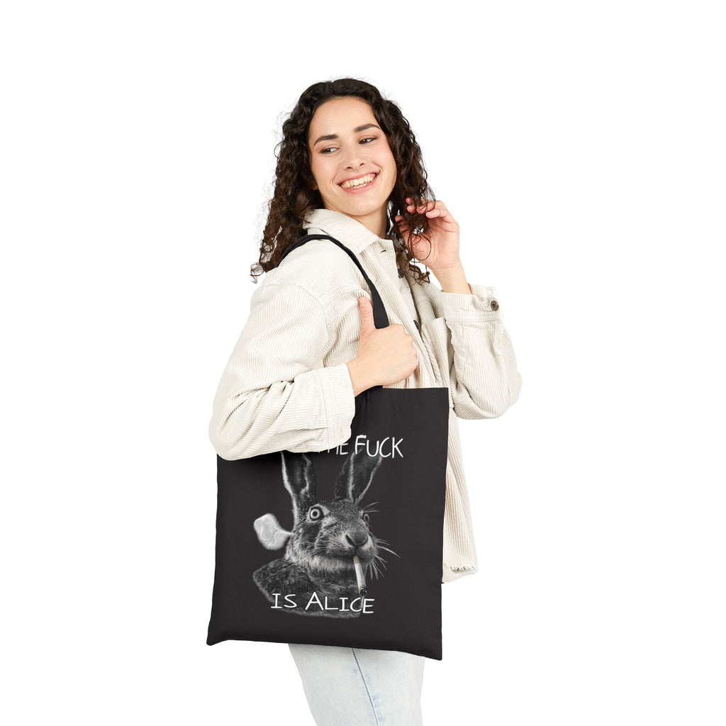 Who The Fuck Is Alice Tote Bag | Dark Humor Canvas Tote