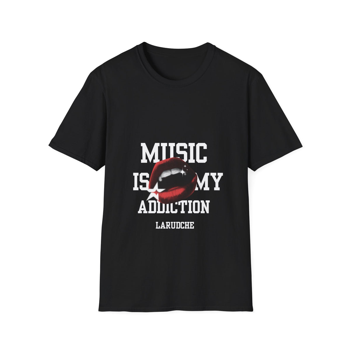 Music Is My Addiction T-Shirt | Lip Graphic Rock Tee