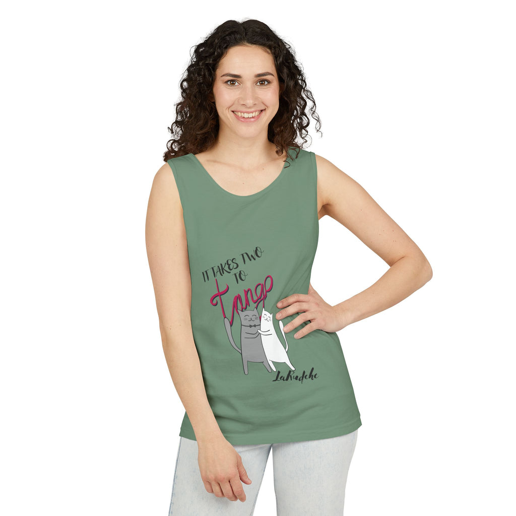 It Takes Two to Tango Cats tank top | Dancing Cat Illustration