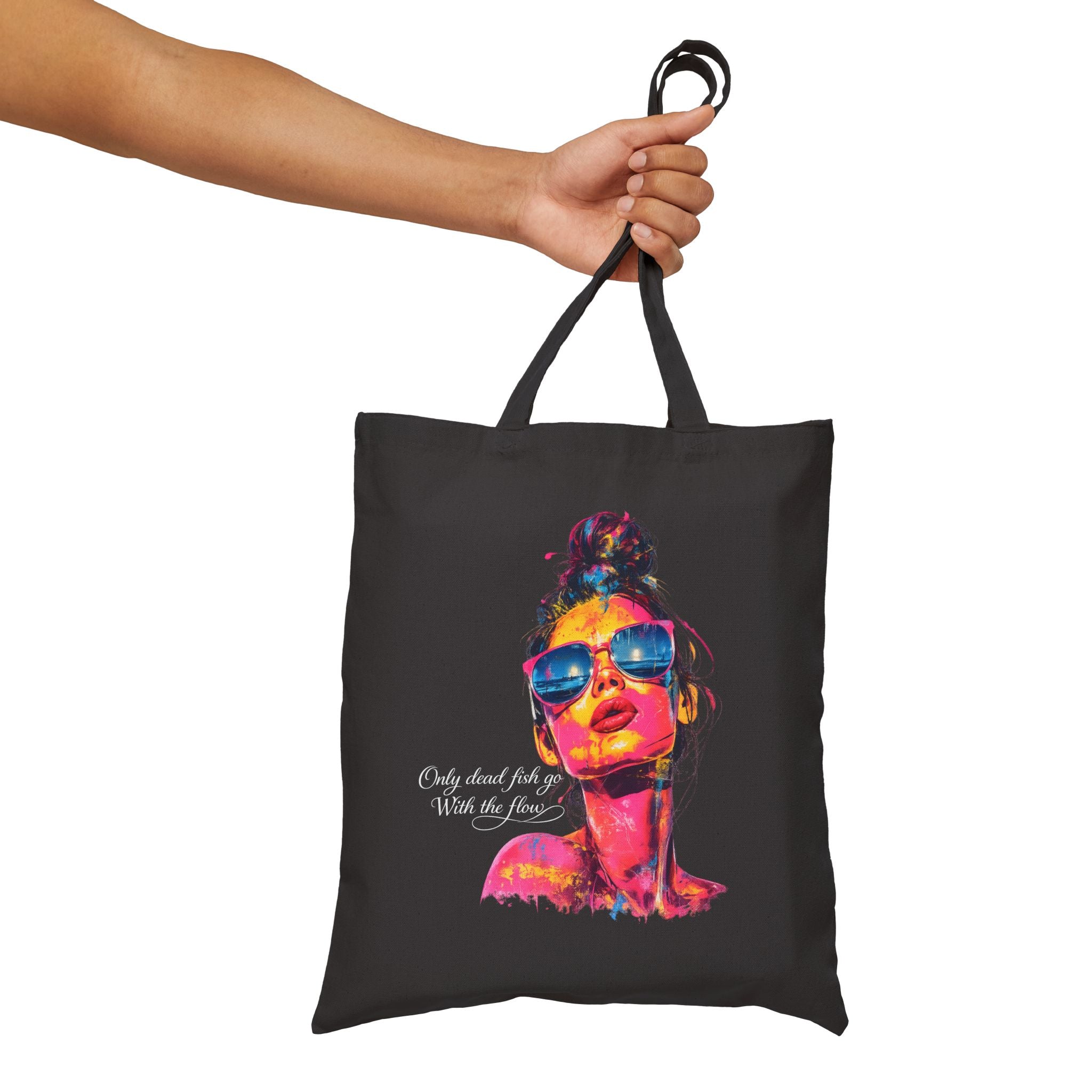 Pop Art Inspirational Quote Tote Bag | Colorful Motivational Canvas