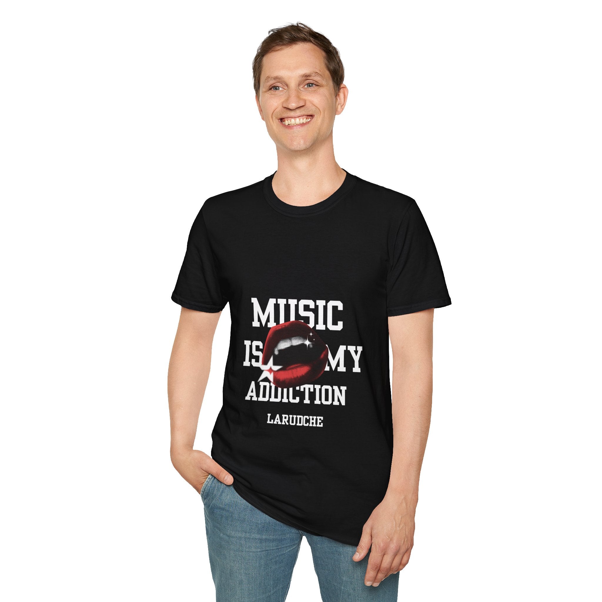 Music Is My Addiction T-Shirt | Lip Graphic Rock Tee