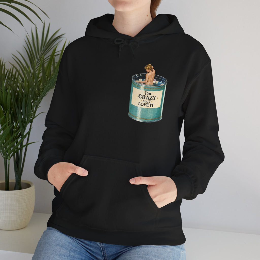 I'm Crazy and I Love It Hoodie | Cozy Candle Illustration Sweatshirt