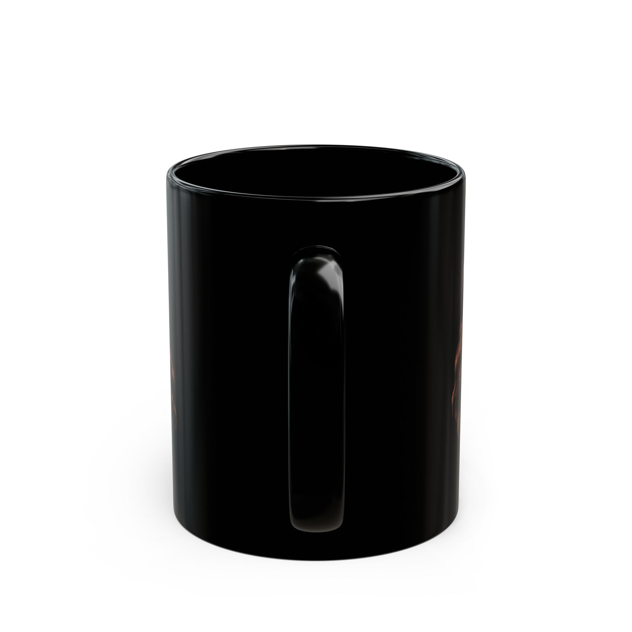 Mushroom Awakeness Mug | Gothic Botanical Black Ceramic Mug